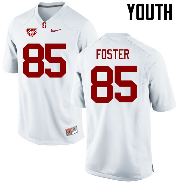 Youth Stanford Cardinal #85 Treyvion Foster College Football Jerseys Sale-White - Click Image to Close